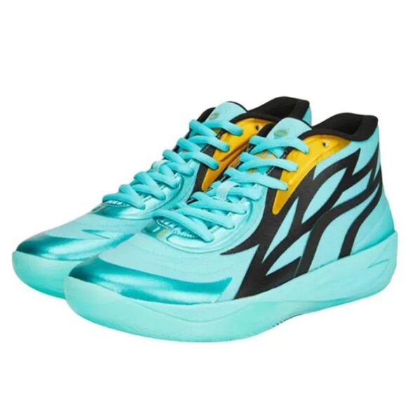 Puma LaMelo Ball MB.02 Honeycomb Electro Aqua Blue 377590-01 - Picture 5 of 6